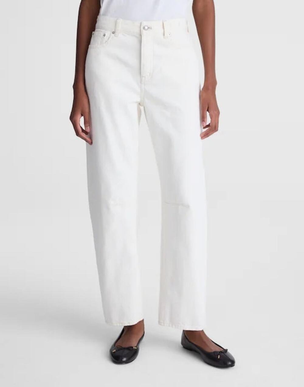 Madewell The Petite Darted Barrel-Leg Jean in Vintage Canvas Size 28P
